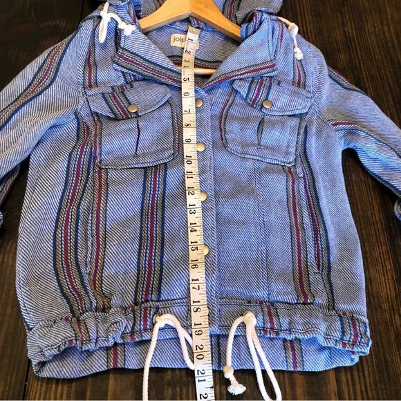 Jolt Shacket Women’s XS Cropped Hooded Bohemian Boho Snaps Pockets Jacket - Picture 13 of 13